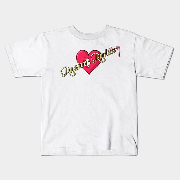 Red Velvet Russian Roulette Kids T-Shirt by Genessis